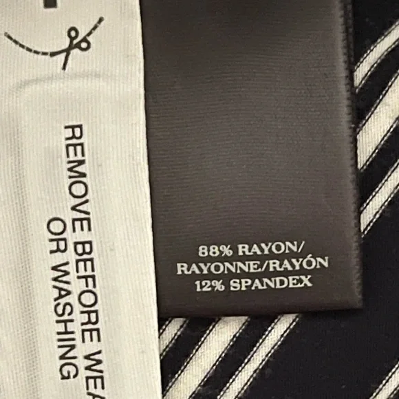 Ann Taylor Navy & White Diagonal Striped Maxi Skirt - Picture 7 of 7